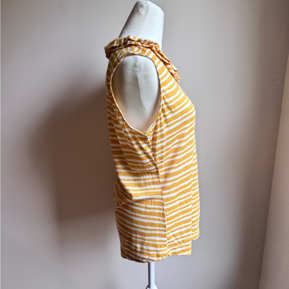 Nic + Zoe Womens‎ Nantucket Linen Blend Sleeveless Top Yellow Size Small - Picture 4 of 9